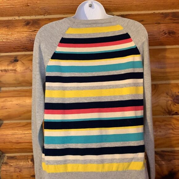 Chaps Multicolored Striped Preppy Crewneck Sweater Medium - Picture 6 of 7